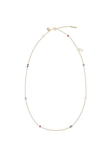 Fine Jewellery La France Sautoir Tamara En Or 18 Carats Avec Diamants, Saphirs Et Rubis White 1 Femme